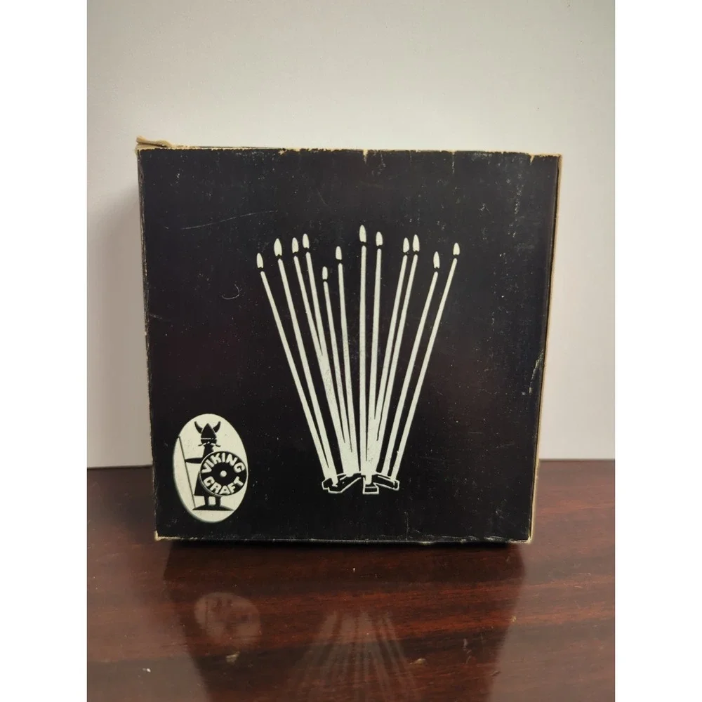 Vintage Viking Craft Star Lite Cluster Candle Holder MCM Atomic Metal 15C Silver